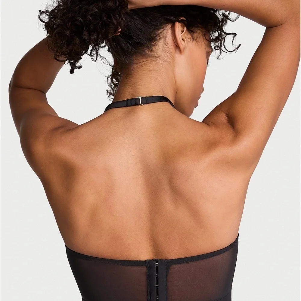 Victoria's Secret Black Bandeau with Red Floral Accent - Picture 5 of 5